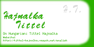 hajnalka tittel business card